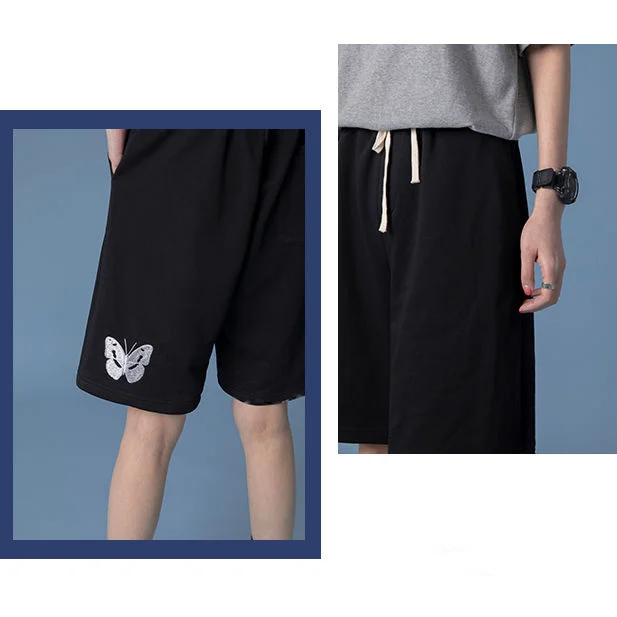 

Women's shorts Harajuku Plus Size embroidery pattern Short Black Waist Biker shorts female Solid High waist shorts 2021 New