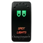 12 В 24 В, ВКЛ.ВЫКЛ., верхний зеленый и нижний красный светодиод с подсветкой-точечные светильники-лазерный кулисный переключатель для автомобиля лодки грузовика автобуса