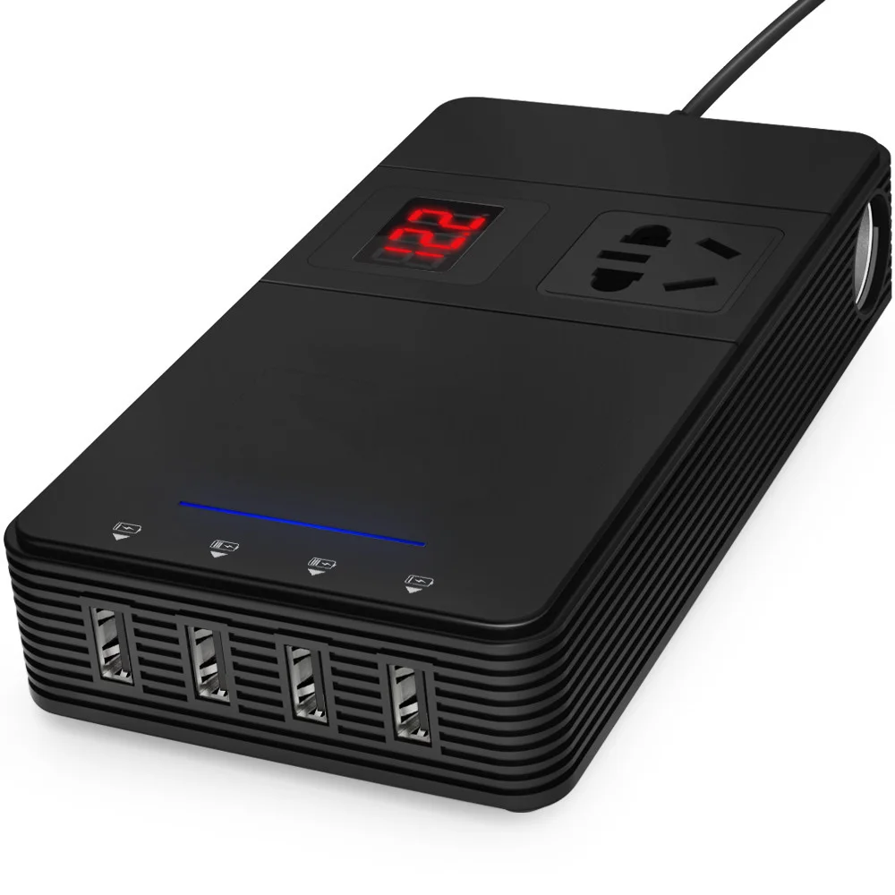 Автомобильный инвертор Partol 12 В 220 200 Вт преобразователь напряжения с 4 USB разъемами