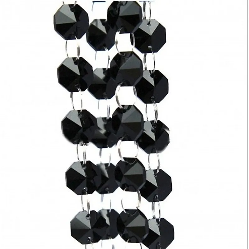 40 м/лот 14 мм черные Восьмиугольные хрустальные люстры - Цена: 8331.12