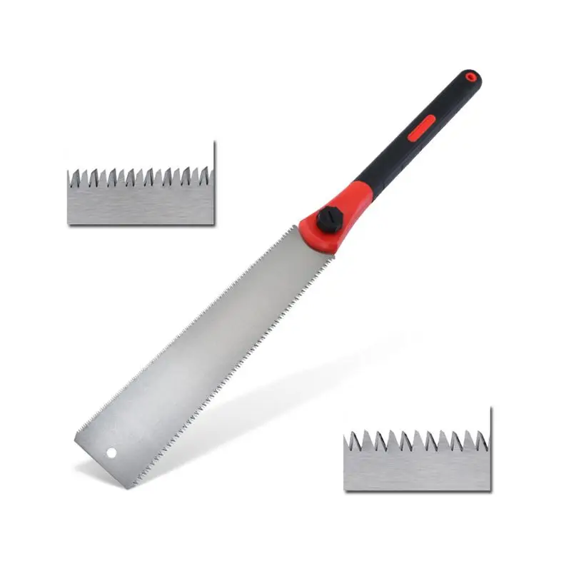 

1 PCS Woodworking Double Sides SK5 Steel Hand Saw Tenon Fine Tooth with TPR Handle for Gardening Outdoor Double-sided Drop Ship