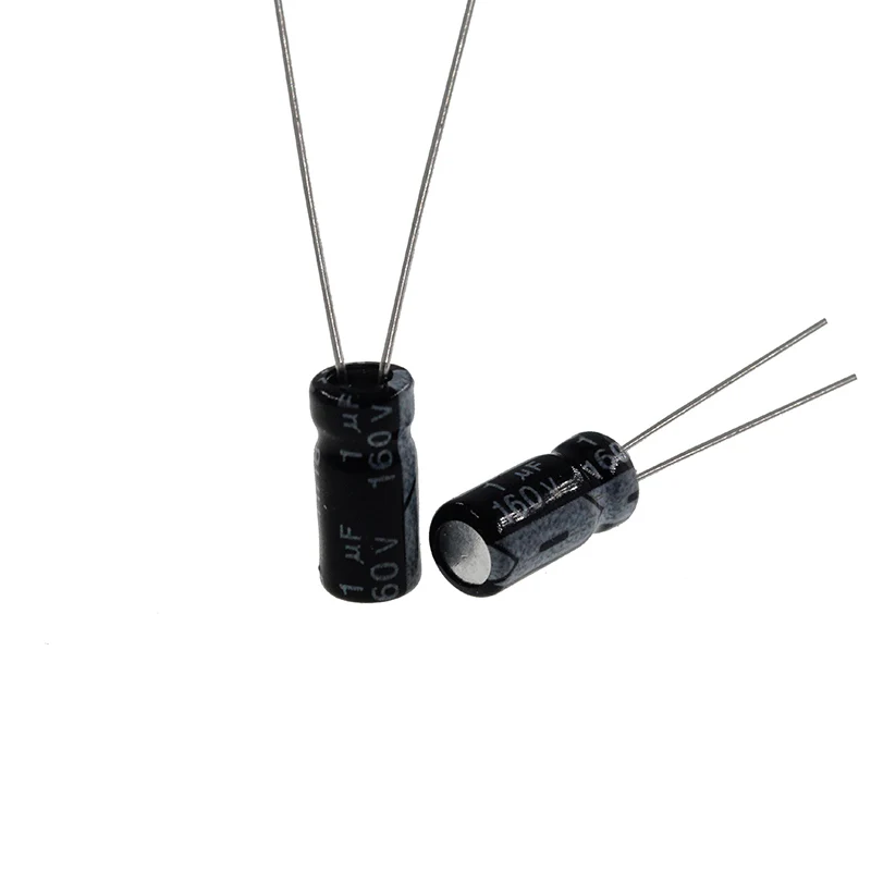 Алюминиевый электролитический конденсатор 1uF 160V 1MFD 160Volt 6 х11 мм радиальный 1 МФ в