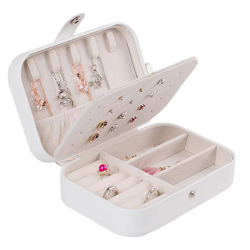 

Travel PU Leather Jewelry Storage Box Case Holder Jewelry Organizer