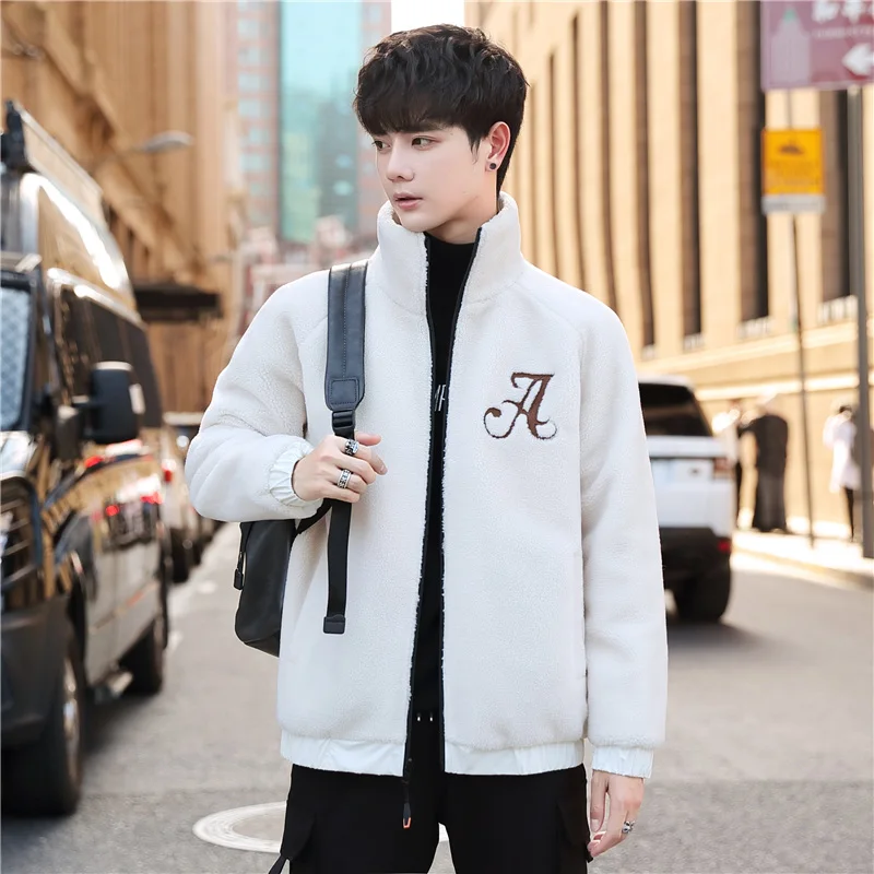 

Reversible Winter Parka Fur Jacket Men bright Outwear Mens Thick Jackets Warm Fleece Coat Clothing Streetwear Casual Top Male