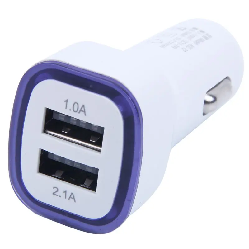 2.1A LED USB двойной 2 порт горячий адаптер гнездо Автомобильное зарядное устройство