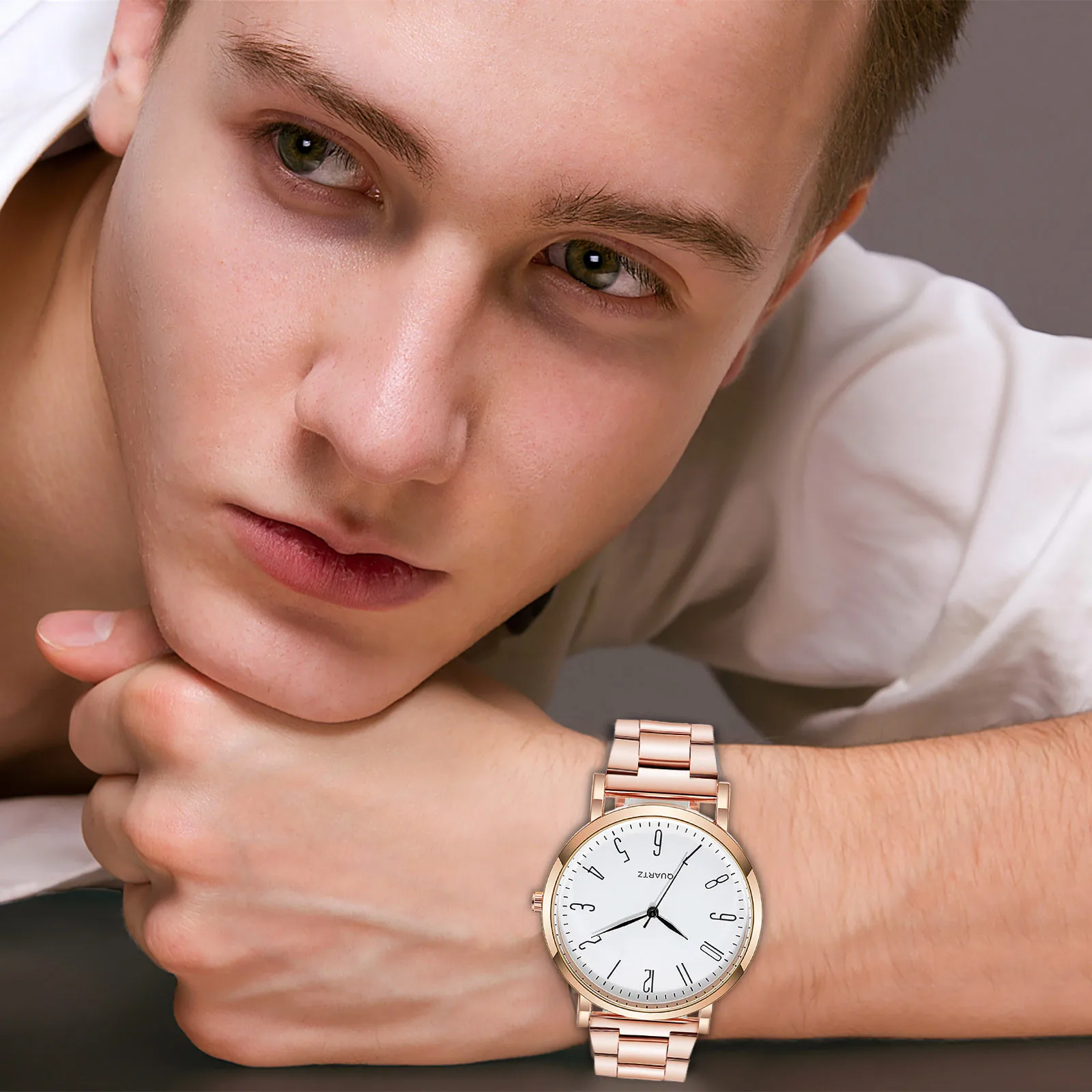 Часы наручные huaband Reloj Мужские кварцевые модные роскошные в минималистском стиле