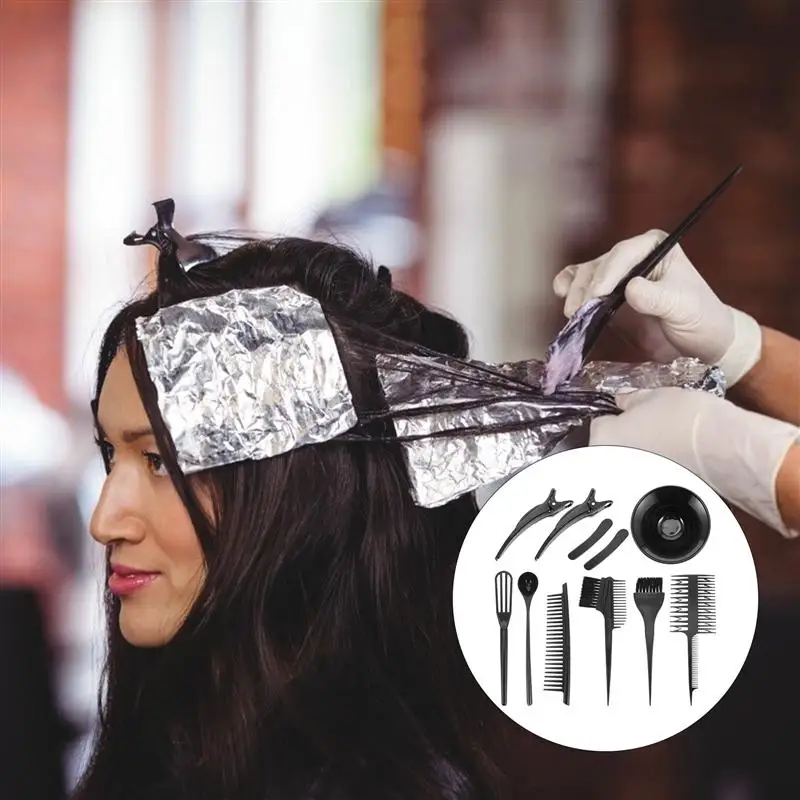 

10pcs Salon Barber Hair Dye Tools Hair Tint Tools Hair Coloring Kits Hair Dyeing Kit