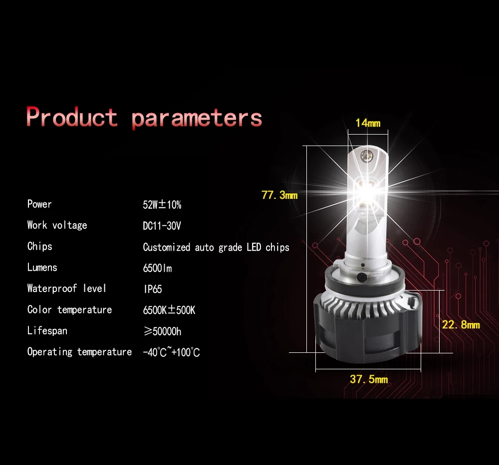 

ForTek hot selling 52w 9004 brightest High quality led headlight 9000 lumen led headlight kit
