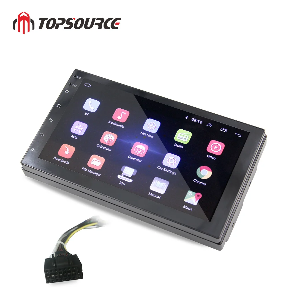 Автомобильный мультимедийный плеер TOPSOURCE 7 дюймов GPS-навигация Android 8 1 2 Din HD FM