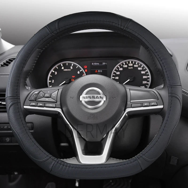 for nissan qashqai 2019 2020 2021 genuine leather car steering wheel cover cowhide durable auto accessories free global shipping