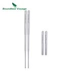 Складные телескопические Титановые палочки для еды, для путешествий, пикника