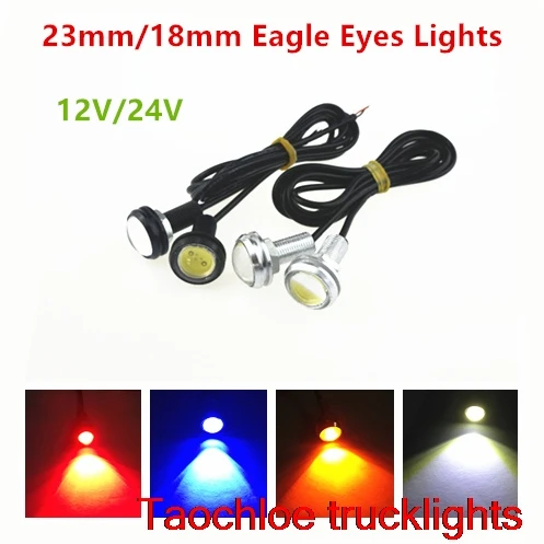 

100x 3W 12v 18mm LED External lights lamp truck Car motorcycle DRL Daytime Running Light Auto car led eagle eyes light