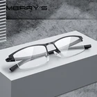 MERRYS дизайн мужские очки из титанового сплава оправа TR90 ноги близорукость по рецепту мужские оправы для очков Бизнес Стиль S2225