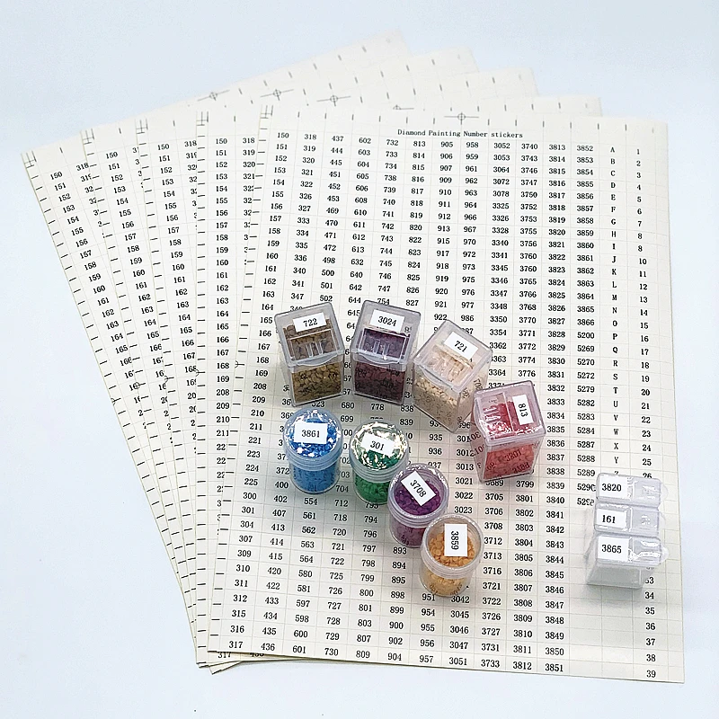 

DIY Tools DMC-447 Colour Number Stickers for 5D Diamond Painting Storage Box Diamond Embroidery