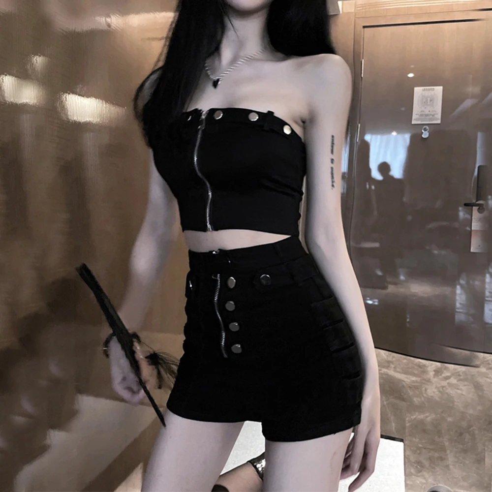 

High Street Shorts Spring Summer 2021 Fashion Hipster Casual Simple Designer Creative Best Sellers High Waist Zipper Sexy