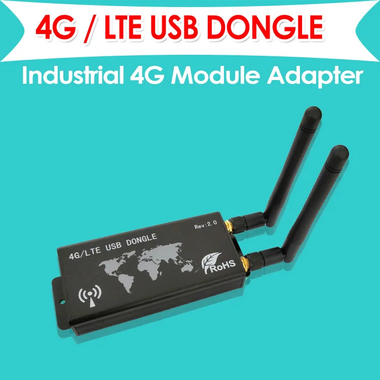 4G LTE Dongle оснащенный промышленным мини адаптером PCIe к USB со слотом для SIM карты