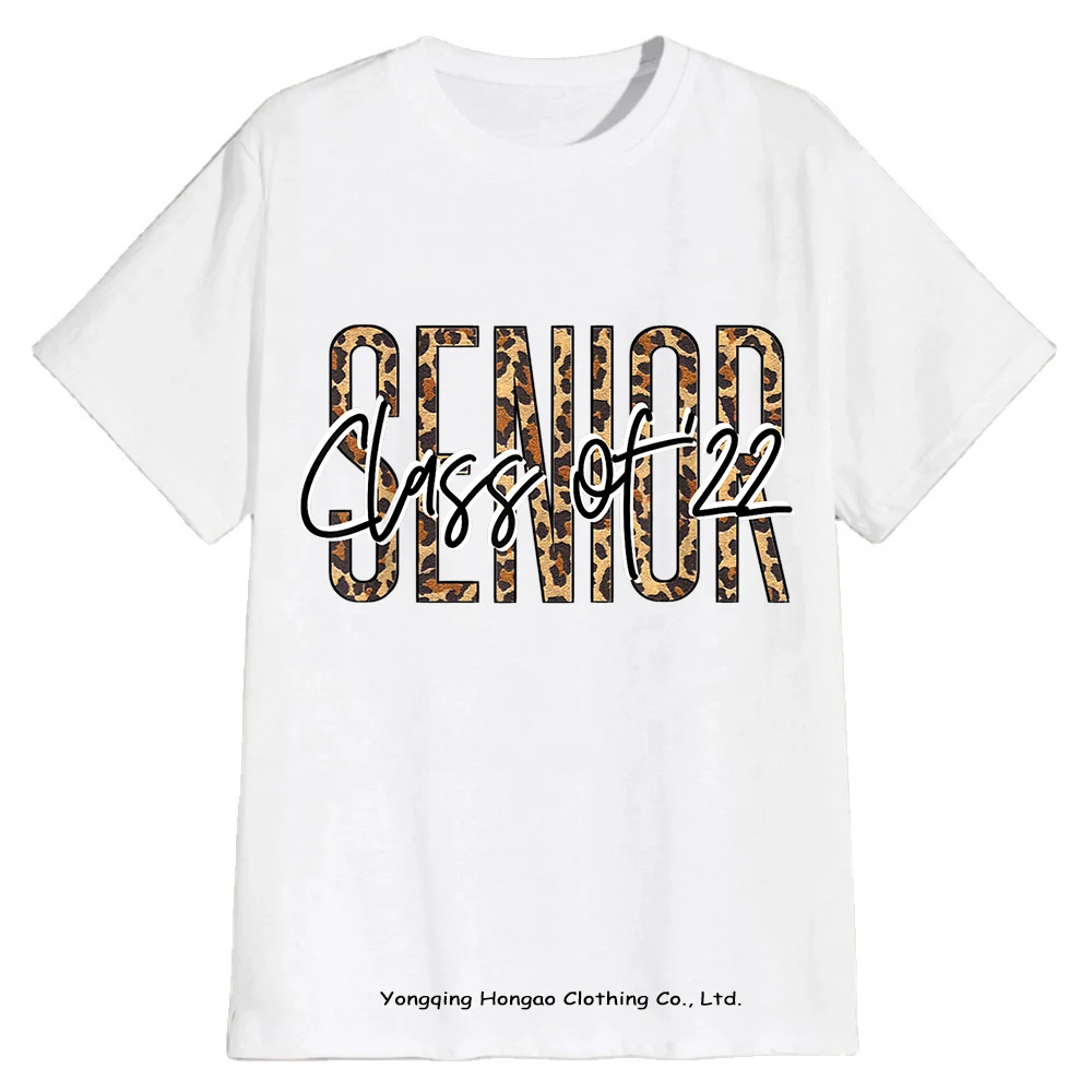 

Wholesale O Neck Soft Cotton T Shirt Senio Graphic Custom Printin Of 2022 Leopard Print Women's Personalized Tshirts