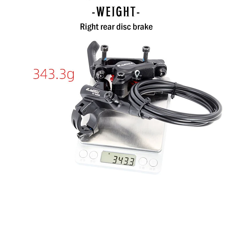 

Toopre MTB Hydraulic Disc Brake IS Post Mounting Left Front Right Rear Calipers Rotor Oil Pressure Brake Set Rotor 800mm/1450mm