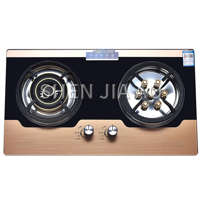 

Household gas stove Double-head stove LPG gas stove Energy-saving fire stove Embedded gas stove Waterproof Plum burner