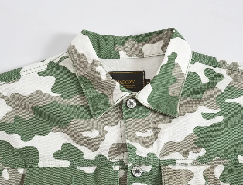 Джинсовая куртка мужская камуфляжная розовая потертая из денима дизайнерская