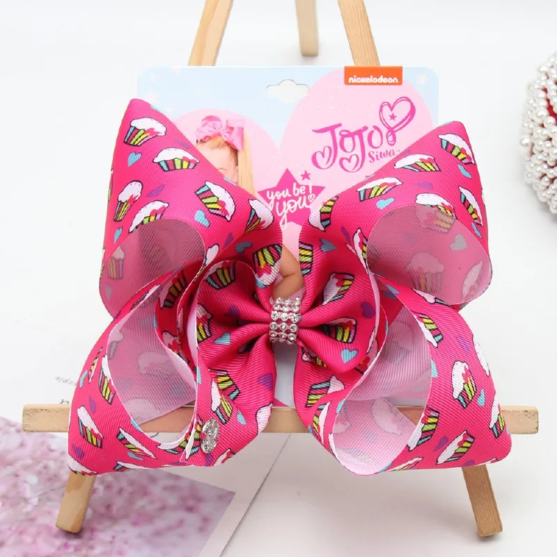 7 &quotJoJo Луки Волосы в стиле jumbo банты для заколки волос девочек мультфильм торт
