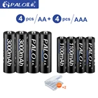 Аккумуляторная батарея PALO 1,2 в AA + AA, 1,2 в Ni-MH аккумуляторная батарея AA AAA для игрушечные камеры фонариков, микрофона и т. д.