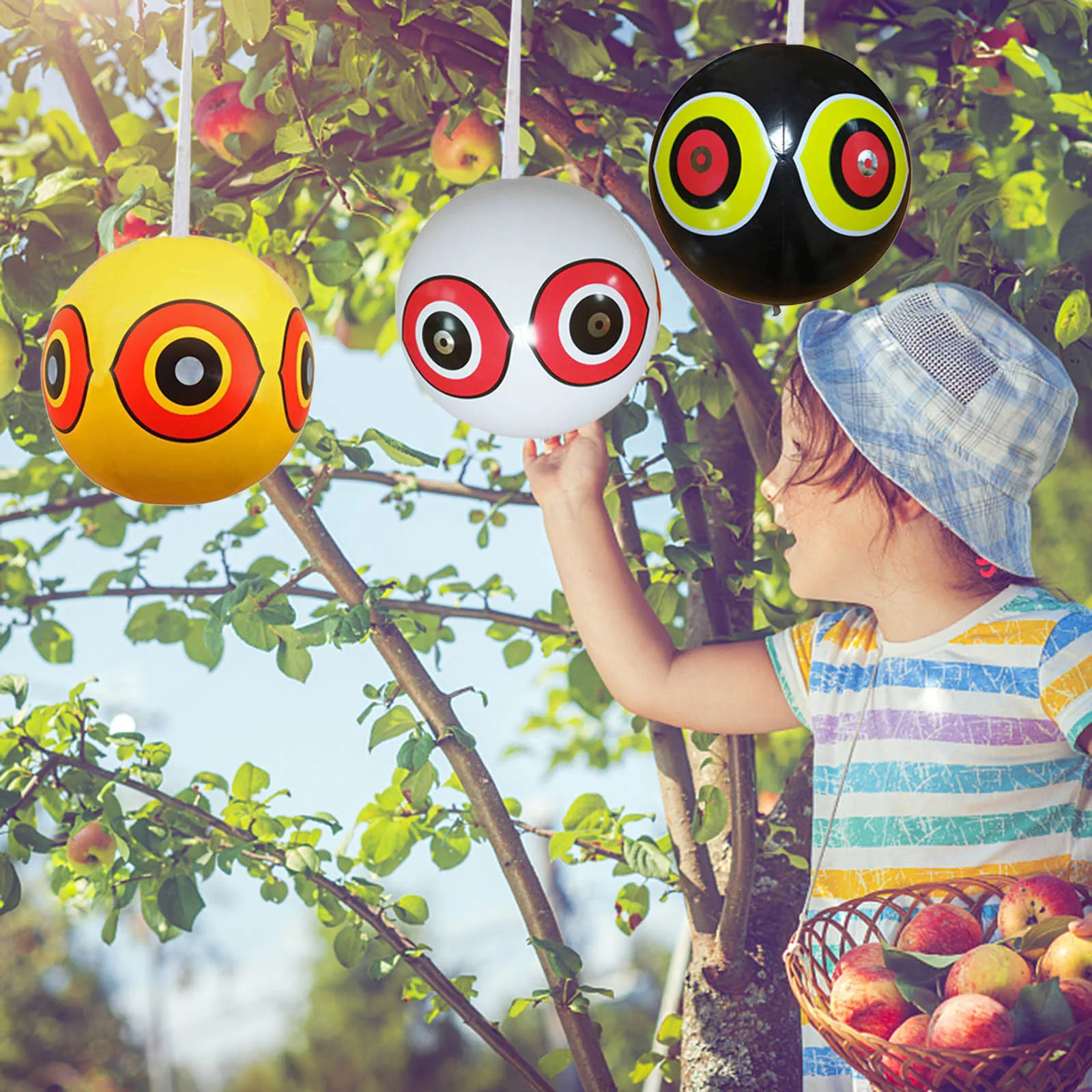 

Bird Repellent Scare Eye Balloons Stops Pest Bird Problems Fast Reliable Visual Deterrent Yellow Color