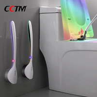 Silicone Toilet Brush with Toilet Brush Holder Seamless Hook Cleaning Brush Set Bathroom Household Toilet Cleaning Brush Tool