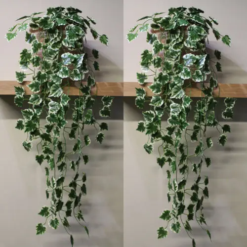 Красивые Украшенные искусственные цветы плющ лоза висячая гирлянда растение