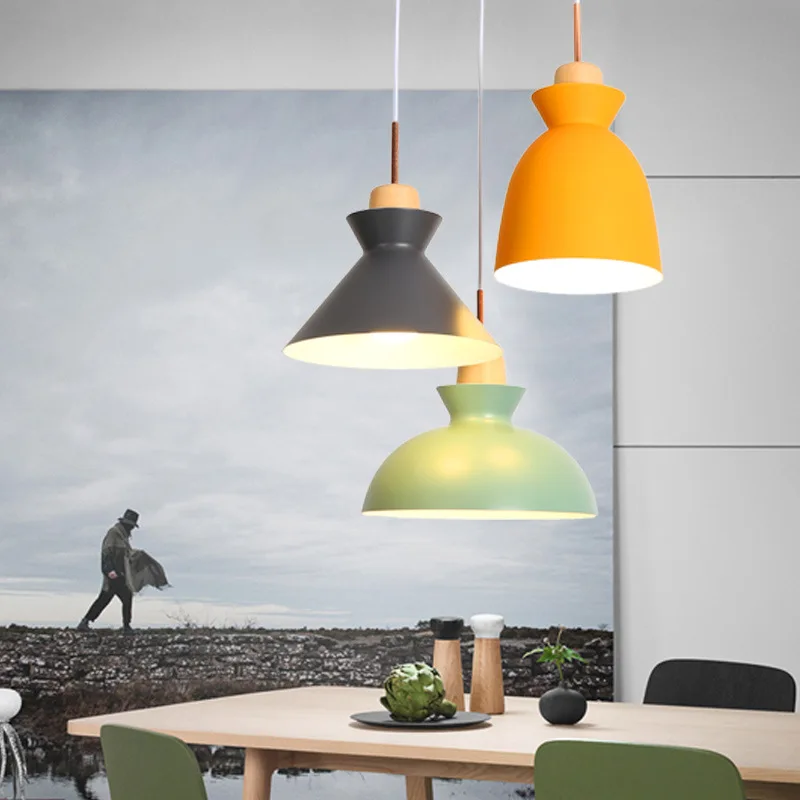 

nordic led iron deco maison pendant light luminaria pendente chandelier pendant lamp dining room bedroom