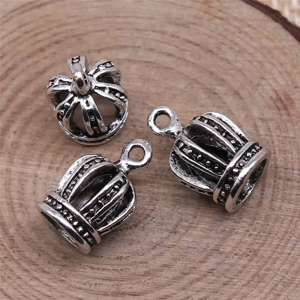 

Earring Charms For Jewelry Making 20pcs Crown Charms 15x10mm Antique Silver Plated