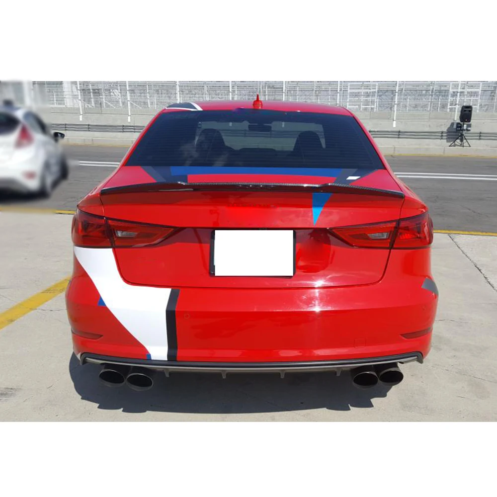 Для Audi A3 S3 RS3 Sline 8 в седан 2013 2016 задний спойлер багажника губа крыло авто из