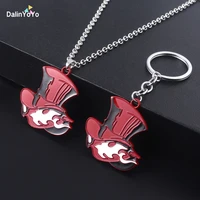 new game persona 5 p5 keychain take your heart logo red hat key chain for women men car keyring choker souvenir jewelry gift