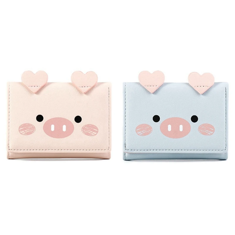 

Горячая kf-2 предмета с изображением милой свинки для мальчиков дамские туфли из PU искусственной кожи Стандартный короткий бумажник девушки ...