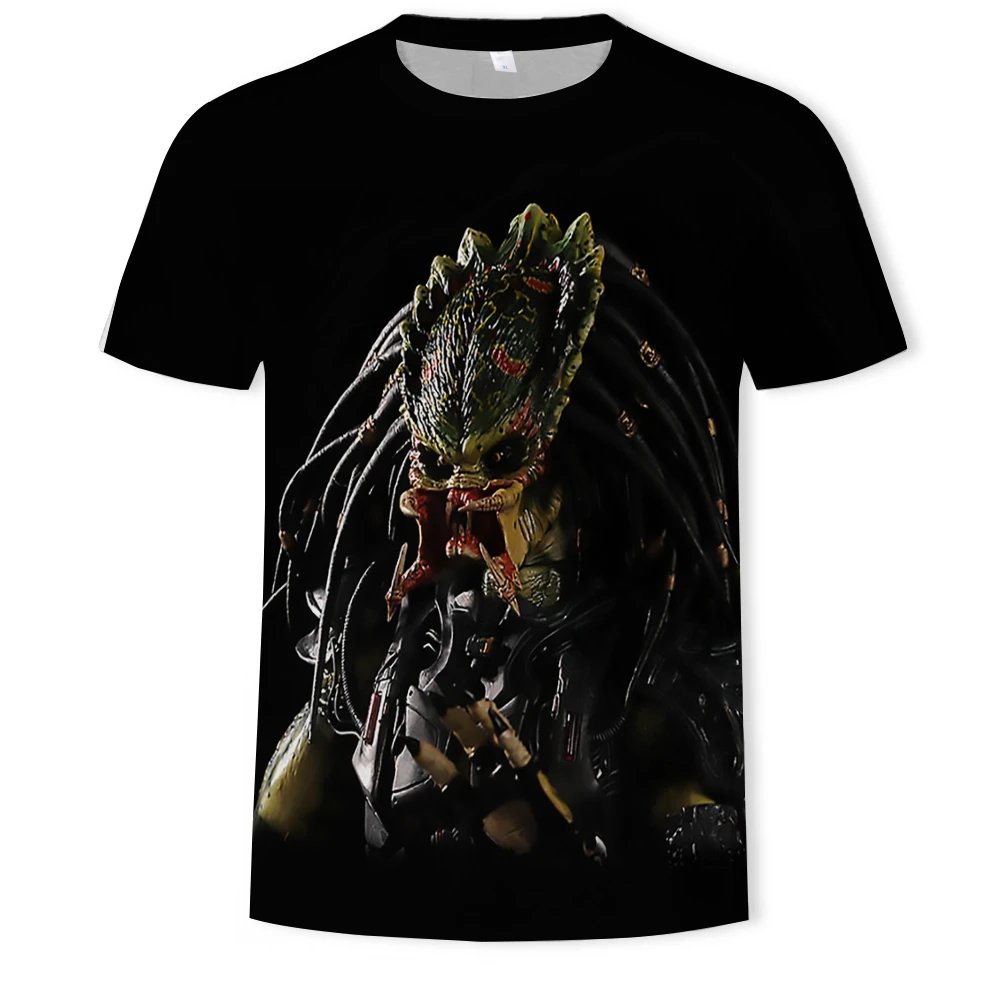 

New T Shirt Horror Movies Predator 3d Men Tshirts Summer Casaul Short Sleeve Women Cool Streetwear Predator Oversized T-shirts