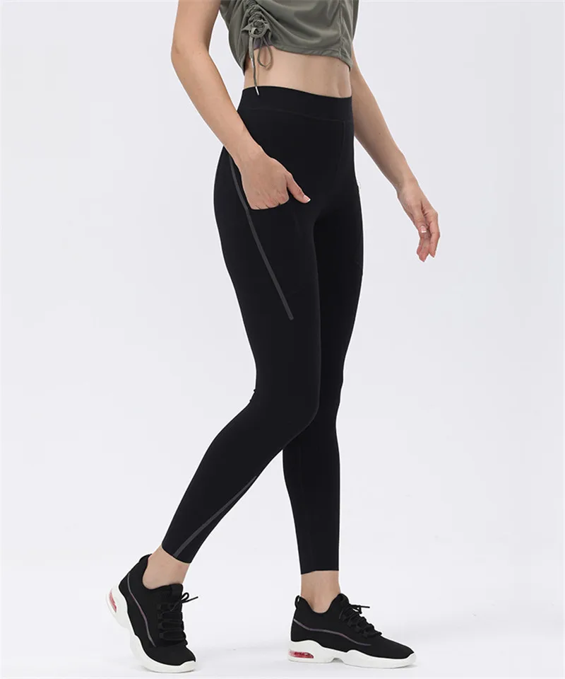 Женские спортивные брюки Fintess с боковым карманом женские леггинсы для бега