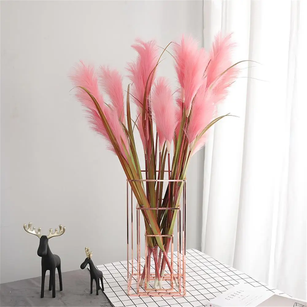

5pcs 90cm Bulrush Artificial Pampas Grass Phragmite Plants Reeds For Wedding Flower Bunch Decoration DIY Home Decor Fake Flower