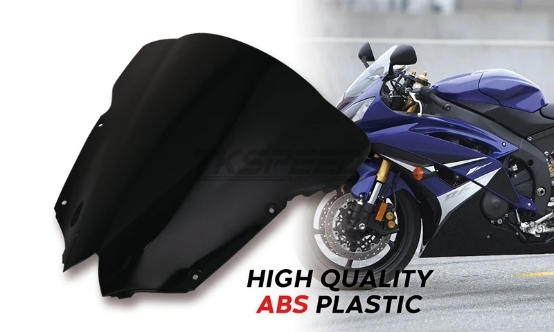 Черный лобовое стекло дымчатое лобовое стекло для Yamaha YZF600 R6 2008 2009 2010 2012 2013