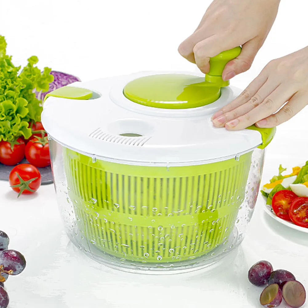 

Vegetable Salad Spinner Large Dryer Bowls with Pouring Spout Kitchen Tool MJJ88
