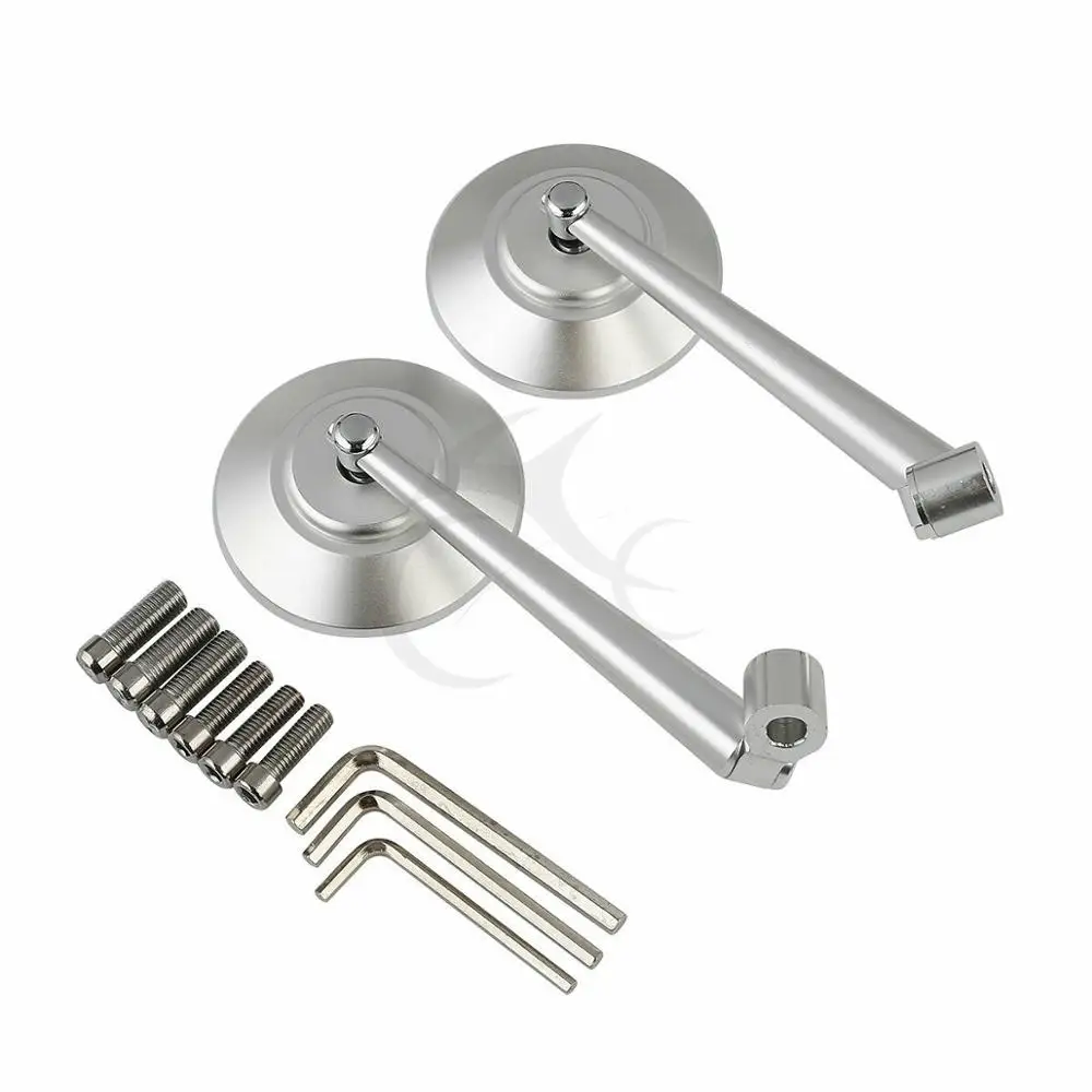 Серебристые зеркала заднего вида 10 мм 8 для внедорожных грязевых мотоциклов |