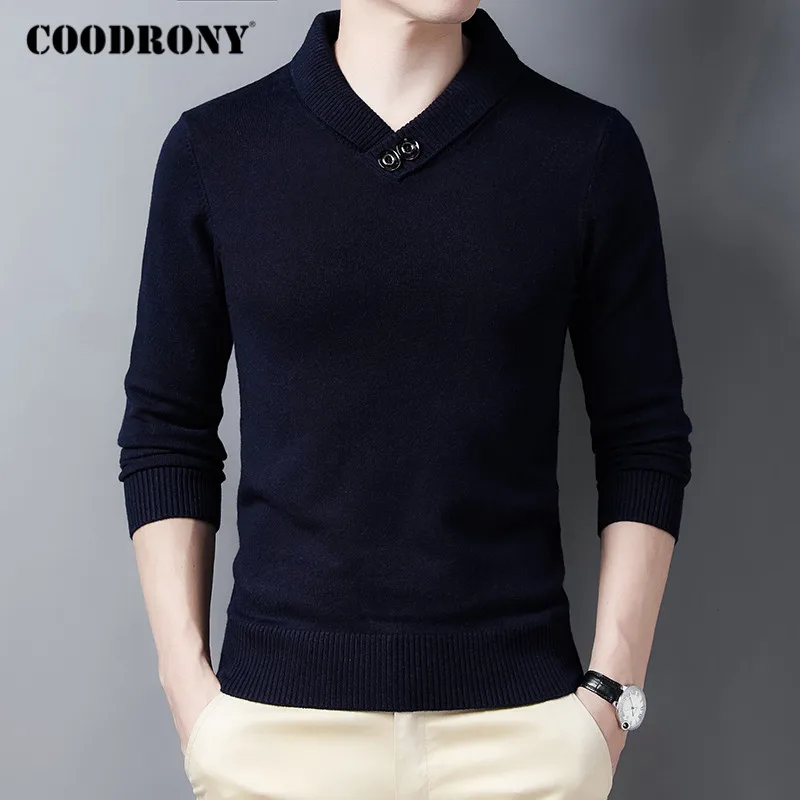 coodrony high quality soft warm autumn winter turtleneck sweater men streetwear fashion casual cotton pullover jumper tops c1228 free global shipping