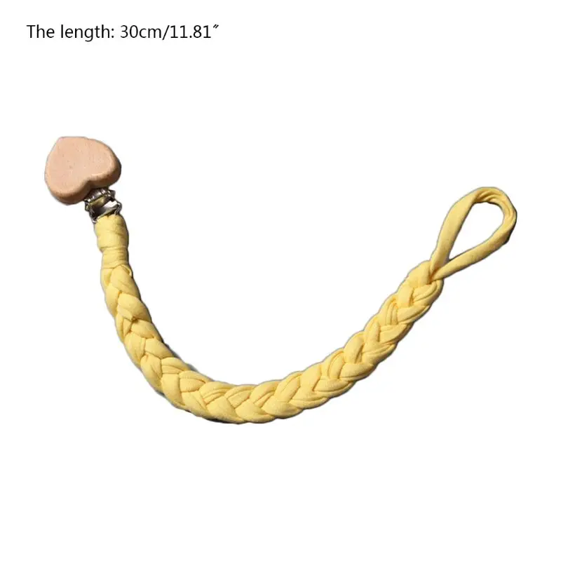 

by Wood Pacifier Clip Chain Handmade Woven Nipple Holder Infant Teether Soother Leash Strap Toys Shower Gifts