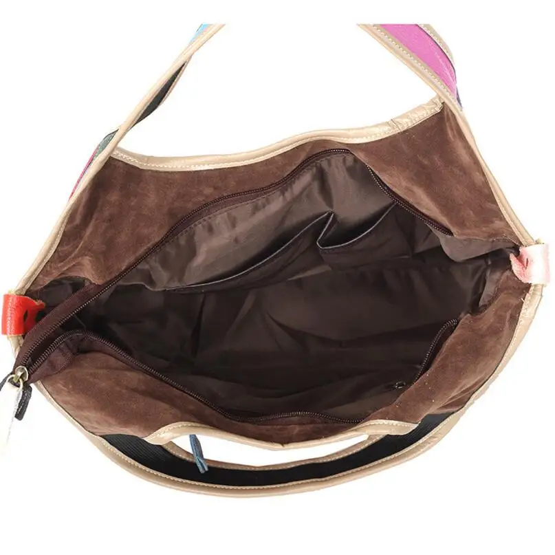 Женская сумка-тоут из натуральной кожи в стиле пэчворк | Багаж и сумки