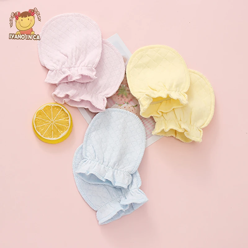 

3Pairs 100% Cotton Baby Anti Scratching Gloves Newborn Gloves Mittens Glove baby Protection Face Cotton Infant Accessories kst3