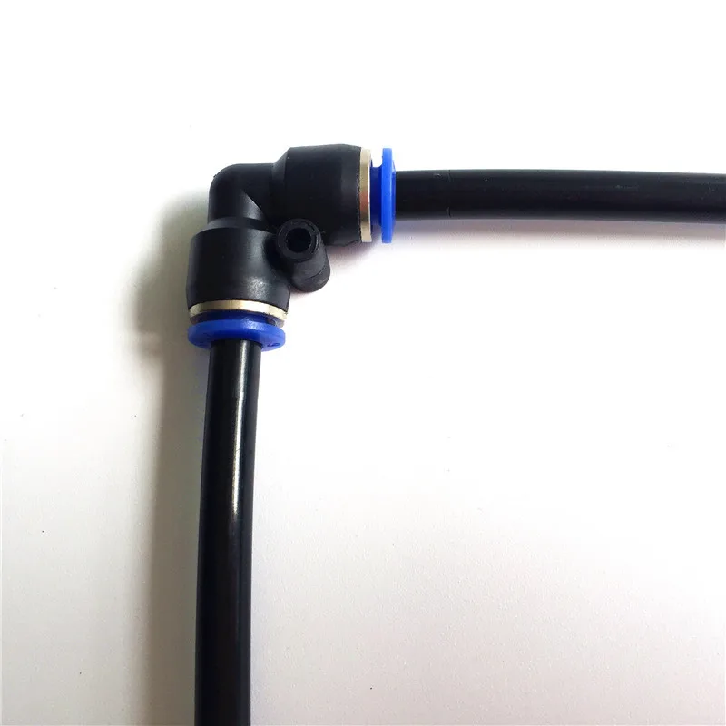 S017 100Pcs 6mm Slip lock Quick Elbow Connectors Plastic Joints 90 Degree Butt Pneumatic Pipe Fittings Low Pressure L Connertor | Дом и сад