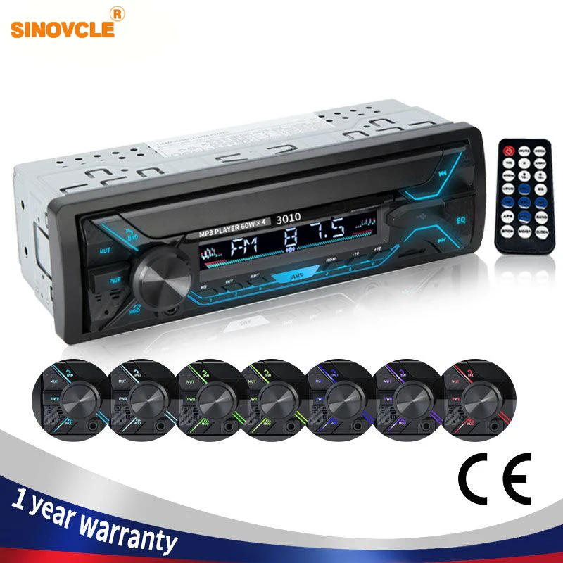 Автомагнитола 1DIN Bluetooth стерео mp3 плеер FM приемник 60 Вт x 4 12 В с дистанционным