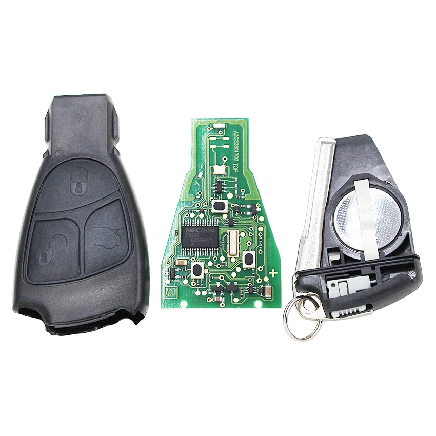 3 кнопочный дистанционный Автомобильный ключ 433 МГц с необработанным лезвием для