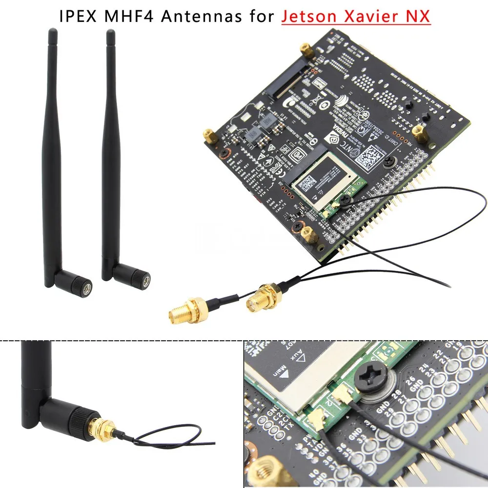 Комплект для разработки NVIDIA Jetson Xavier NX Wi-Fi антенна 6dBi IPEX MHF4 к RP SMA Женский