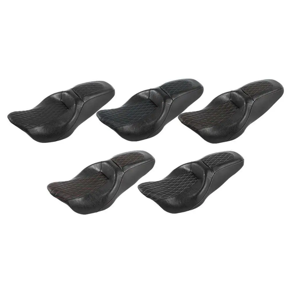 Мотоциклетное черное ПАССАЖИРСКОЕ СИДЕНЬЕ водителя для Harley Touring Road King Glide Street