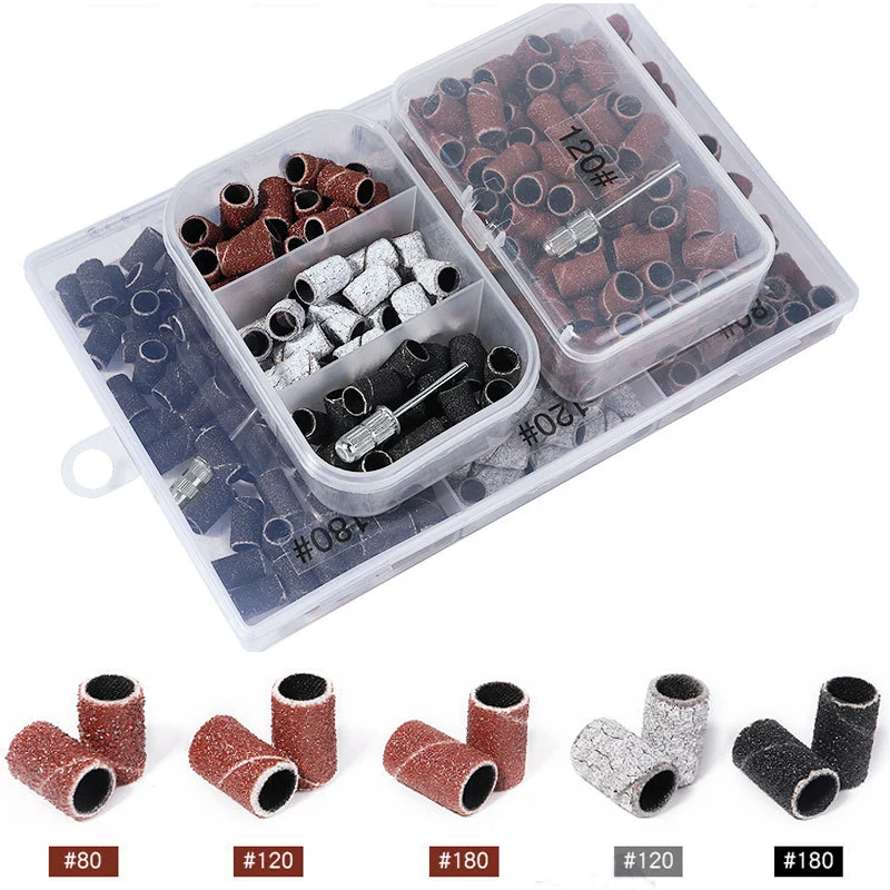 

1 коробка шлифовальных лент для ногтей электрическая маникюрная дрель биты-аксессуары многоразовая шлифовка сменные инструменты для дизай...